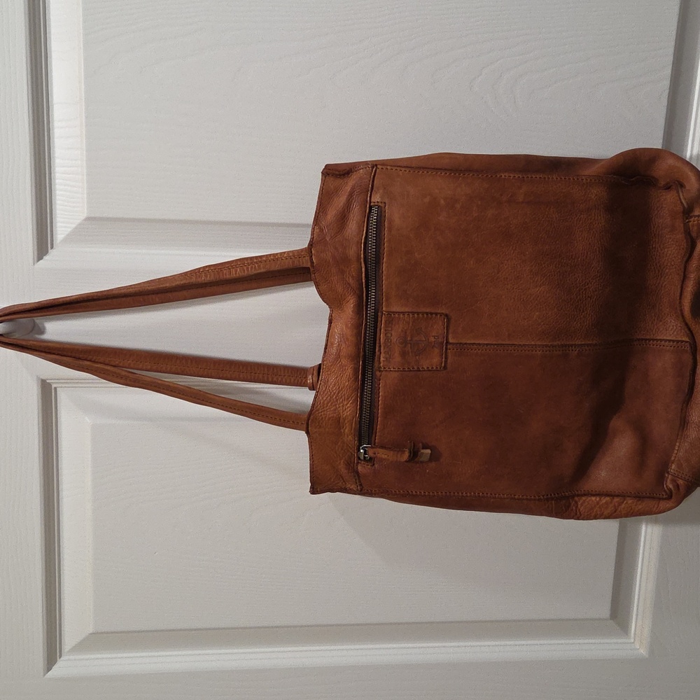 Chic Tan Leather Tote Bag